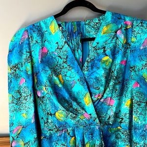 Dynamite Vintage Turquoise 1980s Maggy dress